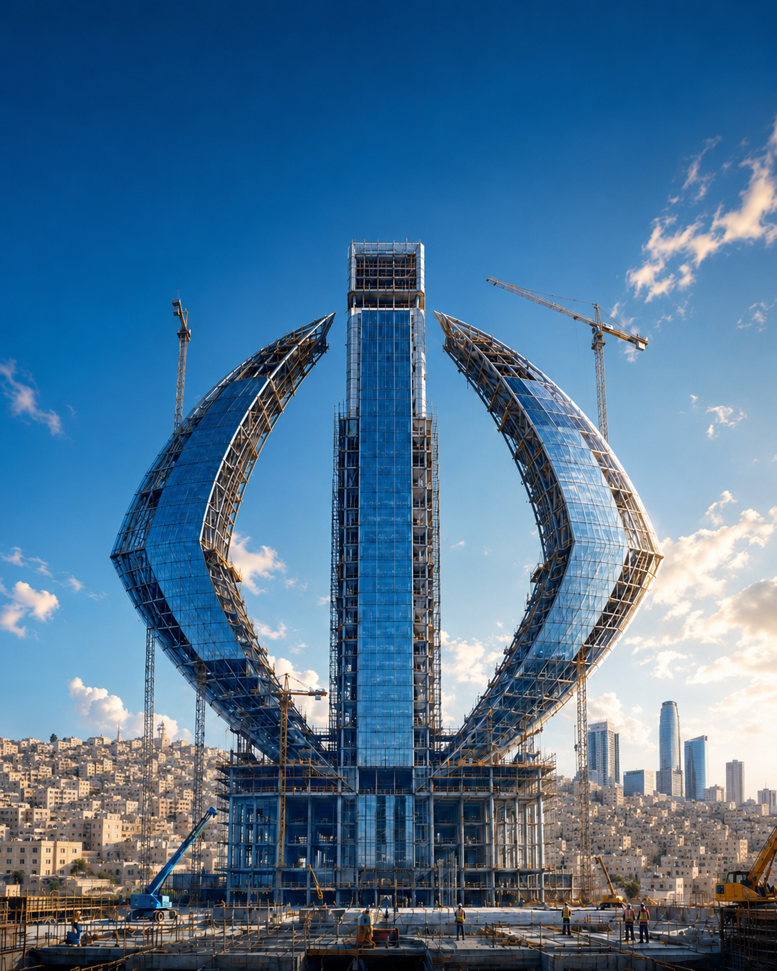 Future-focused landmark symbolizing long-term stability